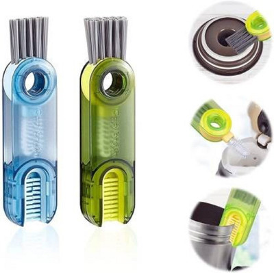 Cltllzen 3 in 1 Multifunctional Cleaning Brush, Cup Lid Cleaning Brush Multipurpose Microfibre Wet and Dry Brush(Multicolor)