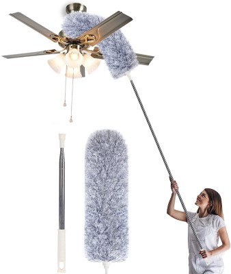 HEZKRT ® Flexible and extendable Duster for Cleaning Ceiling Roof, Blinds 100 Inches Microfibre Wet and Dry Broom(Multicolor)