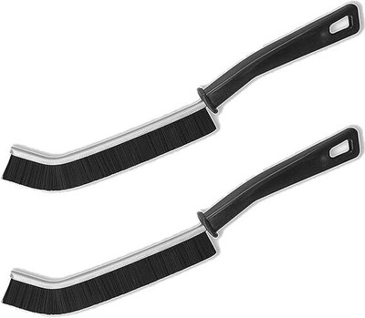 Mitsico enterprise Gap Cleaning Brush Crevice Cleaning Tool Door Window Track Dead Corners Cleaner Microfibre Wet and Dry Brush(Silver, 2 Units)