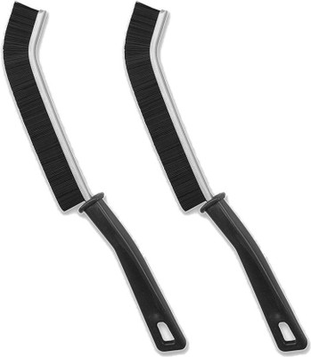 Parulenter 2 Gap Cleaning Brush Clean The Dead Corners of Bathroom Kitchen Window Slots Nylon Dry Brush(Black, 2 Units)