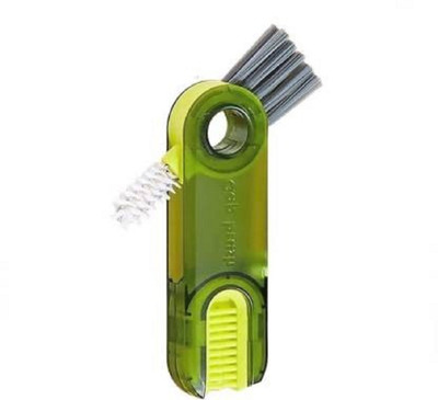 FuerDanni 3 in 1 Cleaning Brush, Cup Lid Multipurpose Microfibre Wet and Dry Brush Microfibre Wet and Dry Brush(Multicolor)