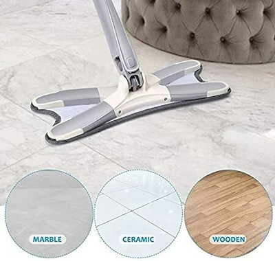 KRIYAART X Shape Microfiber Tile Cleaning Mop Brush Microfibre Wet and Dry Brush(Multicolor)