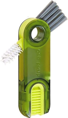 Parulenter 3 in 1 Multifunctional Tiny Cleaning Brush Water Bottle Cleaner Brush Nylon Wet and Dry Brush(Multicolor)