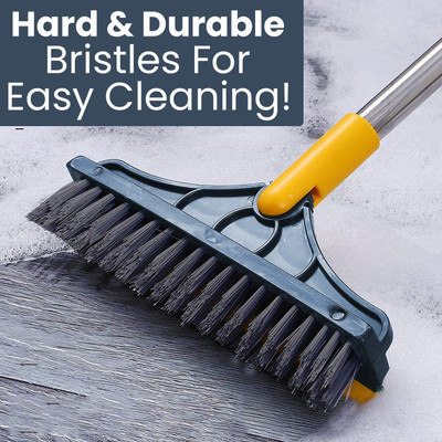 SANGEETAAGARWAL Tile floor Cleaning Brush, for Home and Kitchen,Long Handle 120° Rotatation Plastic Wet and Dry Brush(Multicolor)