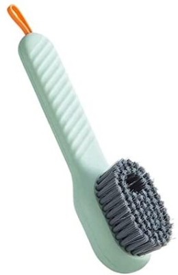 QUEVAN Soap Dispensing Cleaning Brush Handle Scrubbing Reusable Washing Shoe Brush 0QN Microfibre Wet and Dry Brush(Multicolor)