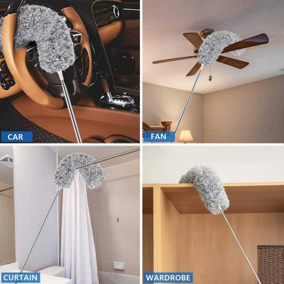 DHIYONIX Bendable & Extendable Microfiber Feather Duster Fan Cleaning Mop Wet and Dry Duster