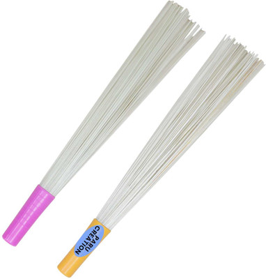 PARU CREATION 2 Bathroom Cleaning Plastic Kharata Broom Combo Plastic Wet and Dry Broom Plastic Wet and Dry Broom(Multicolor, 2 Units)