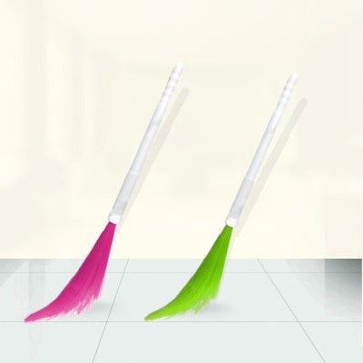 Teen Baan Silicone, Plastic Wet and Dry Broom(Pink, Green, 2 Units)