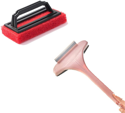 HM EVOTEK Window Mesh Cleaner 2 in 1 Wet Dry Brush Screen Brush, Toilet Sponge Cleaner K3 Scrub Pad(Regular, Pack of 2)