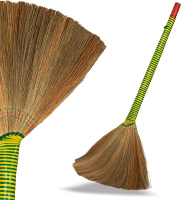 Krv Grade-A No dust floor burma broom, grass jadhu and Handmade broom Grass Dry Broom(Multicolor)