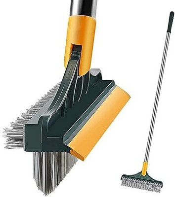 NARV 180° Rotatable Floor Cleaner Bristles for Tile Kitchen Bathroom Scrubber Wet & Dry Mop(Multicolor)