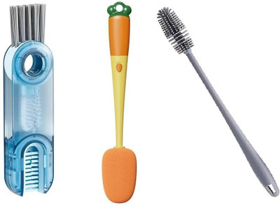 Masox Store Plastic, Silicone Wet and Dry Brush(Multicolor, 3 Units)