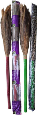 Medhi SweepAway Grass Wet and Dry Broom(Multicolor, 2 Units)