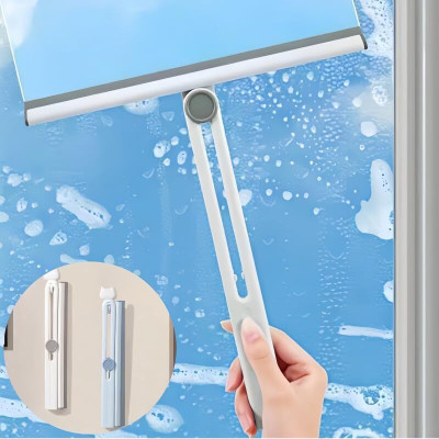 MAAUVTOR 360° Rotating & Foldable Window Glass Cleaning Wiper Squeegee for floor, Tile Silicone Wet and Dry Brush(Multicolor)