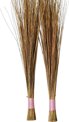IBI Broomsticks Coconut Fiber Wet and Dry Broom(Brown, 2 Units)