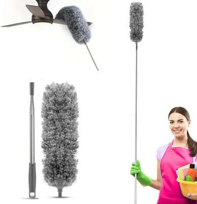 Mesmera long handle duster Microfibre Wet and Dry Broom(Multicolor)