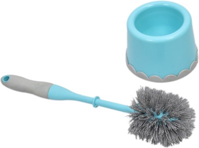 KUBER INDUSTRIES Plastic Toilet Brush with Caddy Round Stand (Green)-KUBMART3368 Plastic Wet and Dry Brush(Blue, 2 Units)