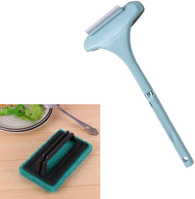 HM EVOTEK Screen Brush 2 in 1 Cleaning Brush Double-Sided Window Cleaner, Sponge Brush K4 Sponge Wet and Dry Brush(Multicolor, 2 Units)