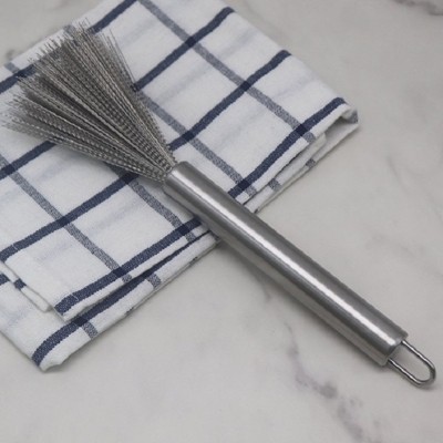 RBGIIT Multifunctional Cleaning Brush Whisk Cleaner Tool Dish Washing Steel Brush K5 Plastic Wet and Dry Brush(Silver)