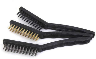 RBGIIT Wire Brush_25 Handle Scratch Brush(Pack of 3)