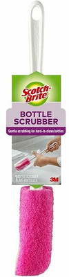 Scotch-Brite Plastic Bottle Cleaner Brush,Non scratch scrubber ( Pack of 1) Nylon Wet Brush(Pink)