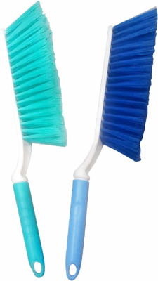 Classyy Qual Carpet Brush with Strong Bristles for Carpet/Clothes/Floor/Kitchen-Set of 2 Polypropylene Wet and Dry Brush(Multicolor)