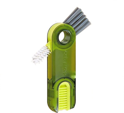 PRAMUKHSWAMI DARSHAN Multifunctional Insulation Bottle Cleaning Tools Plastic Wet and Dry Brush(Green)
