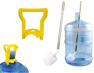 PuthaK Water Cans 20L Can Cleaning Brush & 20Ltr Water can Lifting Handle Pack of 2 Nylon Wet and Dry Brush(Multicolor, 2 Units)