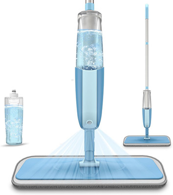 AMOZI Microfiber Floor Cleaning Spray Mop, Removable Pad & 360 Degree Rotating handle Wet and Dry Duster