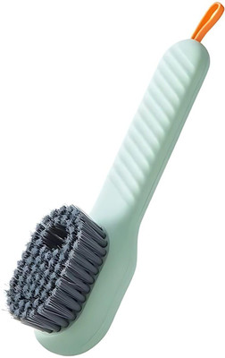 PRAMUKHSWAMI DARSHAN Soap Dispensing Cleaning Shoes Brush with Handle Scrubbing Plastic Wet and Dry Brush(Multicolor)