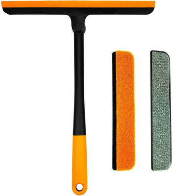 GVJ TRADERS Microfibre Wet and Dry Broom (Multicolor) Microfibre Wet and Dry Broom(Orange, Black)