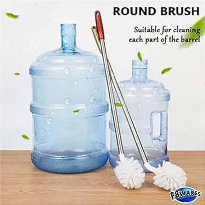 Diyansh Exim 20 L Can & Container Cleaning Brush With 360 Degree Rotating Handle 1pc Plastic Wet and Dry Brush(White)