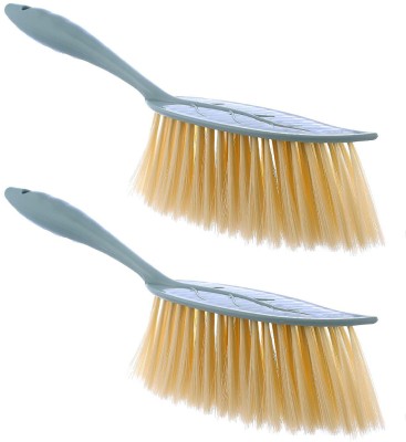 Eagean Dust Removal Brush | Microfibre Bristles | All Purpose Dusting Brush Plastic Wet and Dry Brush(Beige, 2 Units)