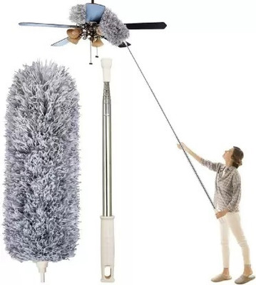 LOYZO Microfiber Feather Duster 100 inch Extendable Fan Ceiling Wet and Dry Brush Wet and Dry Duster