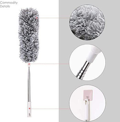 Shyamrajimpex 3 in 1 Tiles Cleaning Brush Floor Scrub Bathroom Brush with Long Handle Wet and Dry Duster