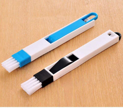 WSEYZ Plastic Corners & Edges Dust Multipurpose Use Cleaning Brush for Window Frame Plastic Wet and Dry Brush(Multicolor, 2 Units)