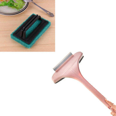 HM EVOTEK Multifunctional Screen Brush 2 in 1 Mesh Cleaning Brush, Wiper Toilet Cleaner K5 Sponge Wet and Dry Brush(Multicolor, 2 Units)