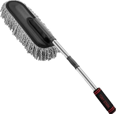 SRBK fashion High-Quality 100-Inch Duster Perfect for Cleaning Delicate Surfaces Safely Microfibre Wet and Dry Brush(Black)