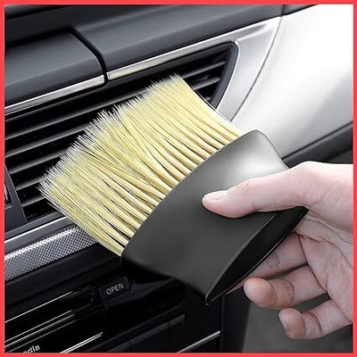 REDFOUR Duster Interior Soft Scratch Free, Car Brushes Microfibre Wet and Dry Brush(Yellow)