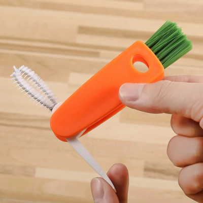 Gift Corner 3 in 1 Multifunctional Cleaning Brush Polyester Wet and Dry Brush(Multicolor)