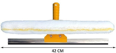 balajiecom Cleaner Tool for Solar Panel/Glass/Car Glass/Window Brush 2 in 1 Microfibre Plastic Wet and Dry Brush(Multicolor)