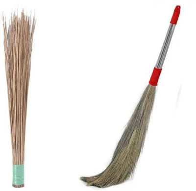 Rvees Grass Wet and Dry Broom(Multicolor, 2 Units)