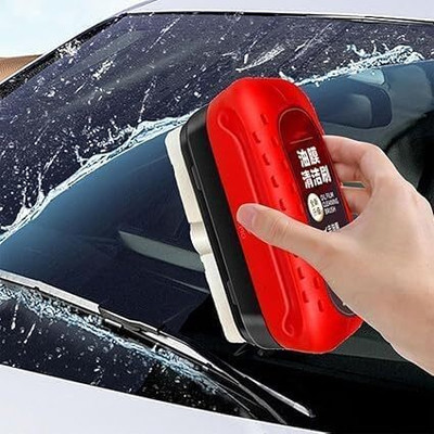 Skindora Car Glass Oil Film Remover|Automotive Oil Film Cleaning Brush Grass Wet and Dry Brush(Multicolor)
