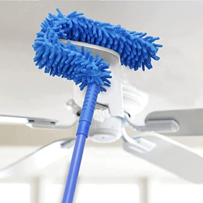 WAZZL Foldable Microfiber Fan Cleaning Duster, Home-Kitchen, Car, Ceiling Brush Microfibre Wet and Dry Brush(Blue)