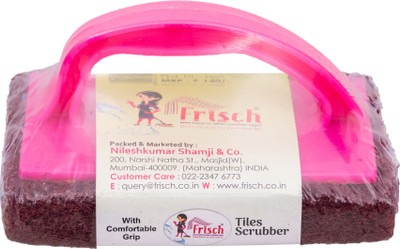 Frisch Frisch Heavy Tile Scrubber – Efficient Floor & Wall Tile Cleaner Fiber Wet and Dry Brush(Pink)