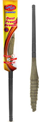 Chakaachak No Dust XL for Floor & Home Cleaning, Made of Washable Fibers Fiber, Plastic Wet and Dry Broom(Multicolor)