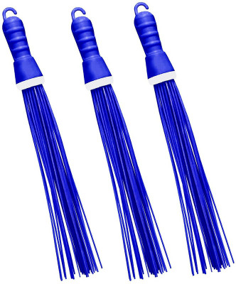 STRUGGLINGINC Broom Kharata Jadu,Plastic Broom For Home Cleaning Color Multi (pack of 4) Plastic Wet and Dry Broom(Multicolor, 3 Units)