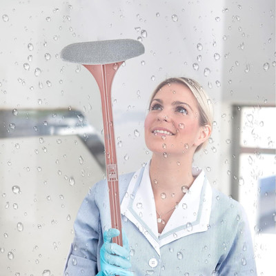 starprim Multi-Function Mesh Screen, Window Screen Cleaning Wiper Long Handle Washing Plastic Wet and Dry Brush(Multicolor, 2 Units)
