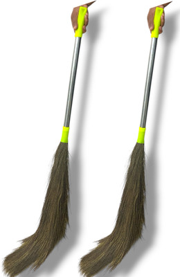 Buraq agency stor A one steel 02 Grass Dry Broom(Multicolor, 2 Units)