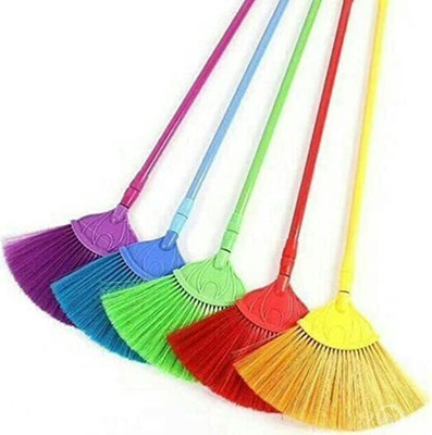 Namo Creations Jala Broom with Long Rod | JALA Brush for Fan, Ceiling, and roof Cleaning Nylon Dry Broom(Multicolor)